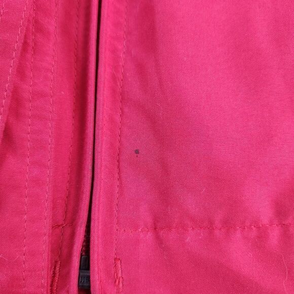 💜PartyLite Red Lightweight Belted Trench Jacket Medium - Picture 12 of 13